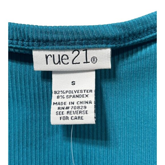 Rue 21 - Women's Casual Long Sleeve Button Down T-Shirt - Blue - Small - Picture 9 of 13